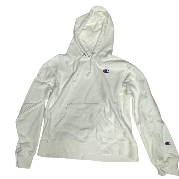 Women’s Champion White Reverse Weave Hoodie m - Picture 3 of 9